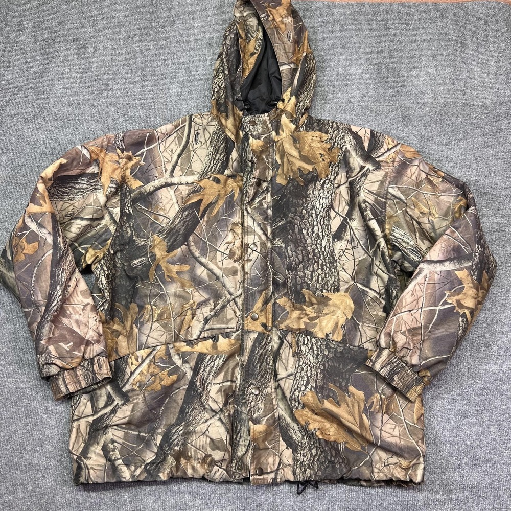 RedHead Jacket Mens 2XL Brown Camo Gore-Tex Hooded Parka Hunting Waterproof